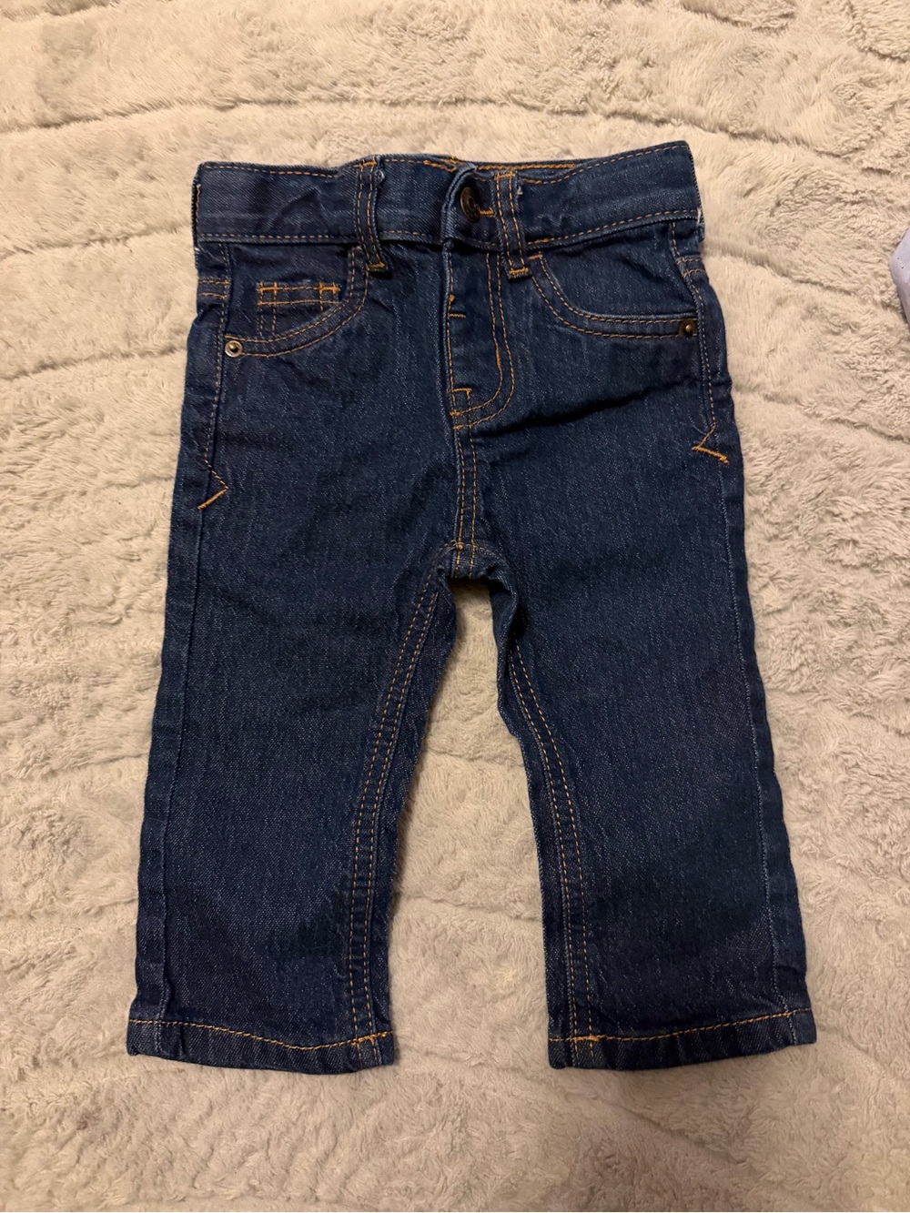 12 month Toddler Dark Blue Denim Jeans - Classic Stretch Fit